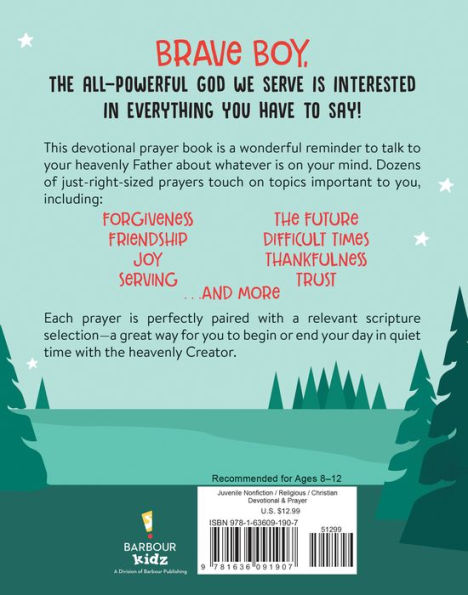 180 Prayers for a Brave Boy: Quiet-Time-Inspiration & Encouragement (Brave Boys)